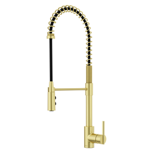 Brislin 1-Handle Pull-Down Kitchen Faucet in Brushed Gold