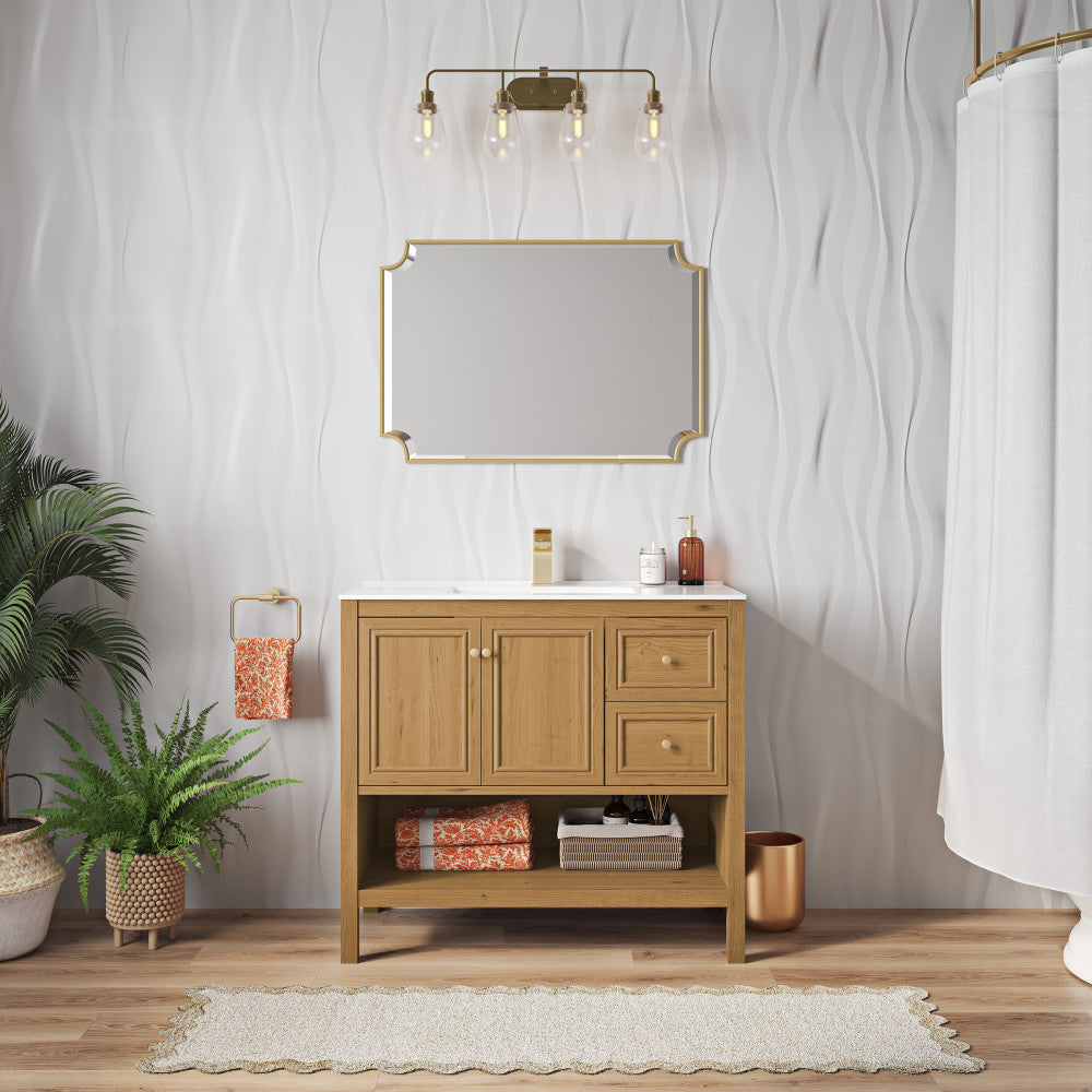 Chateau 36" Bathroom Vanity in Natural Oak