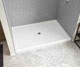 MAAX 106766-000-002-000 Icon 7248 AcrylX Alcove Shower Base with Center Drain in White