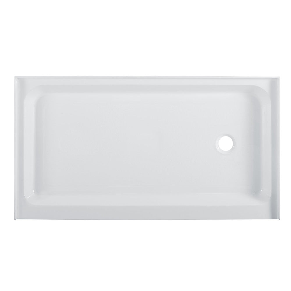 Voltaire 60 x 36 Acrylic White Single-Threshold, Right-Hand Drain, Shower Base