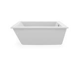 MAAX 106426-000-002-106 Elinor 6032 AcrylX Freestanding End Drain Bathtub in White with Sterling Silver Skirt