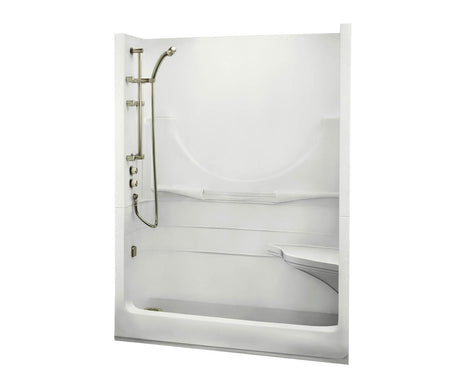 MAAX 200011-000-001-001 Allegro II 59 x 32 Acrylic Alcove Right-Hand Drain One-Piece Shower in White