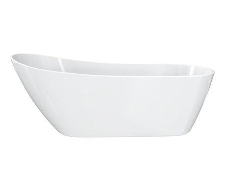 MAAX 107532-000-001-000 Soca 67 x 29 Acrylic Freestanding Slipper End Drain Bathtub in White