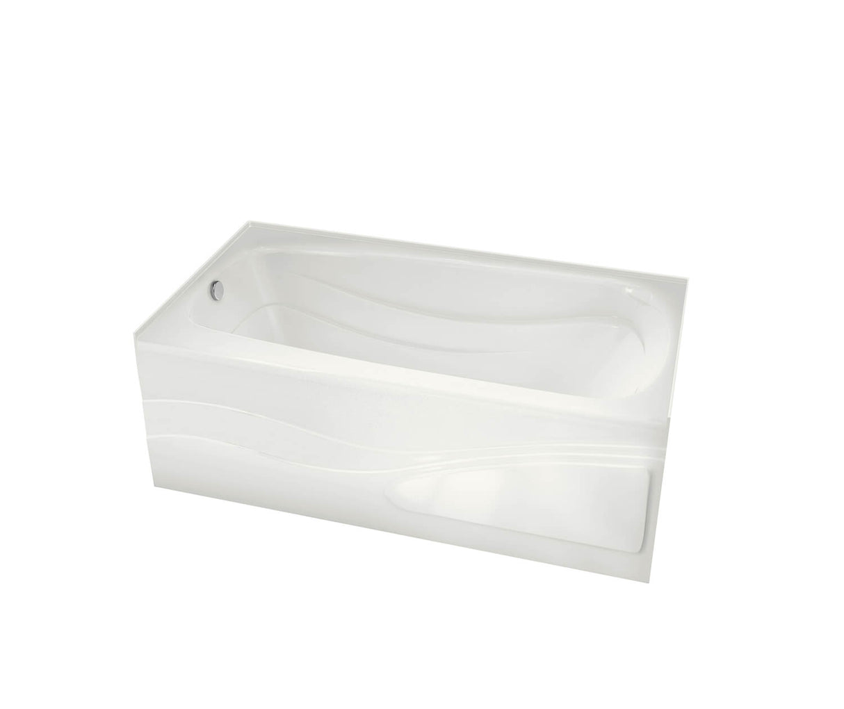 MAAX 102201-003-001-001 Tenderness 6032 Acrylic Alcove Left-Hand Drain Whirlpool Bathtub in White