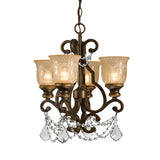 Norwalk 4 Light Swarovski Strass Crystal Bronze Umber Mini Chandelier 7504-BU-CL-S