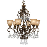 Norwalk 6 Light Swarovski Strass Crystal Bronze Umber Chandelier 7516-BU-CL-S