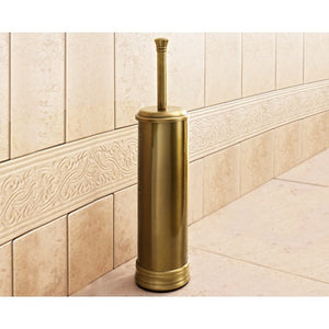 Toilet Brush Holder, Round, Polished Bronze