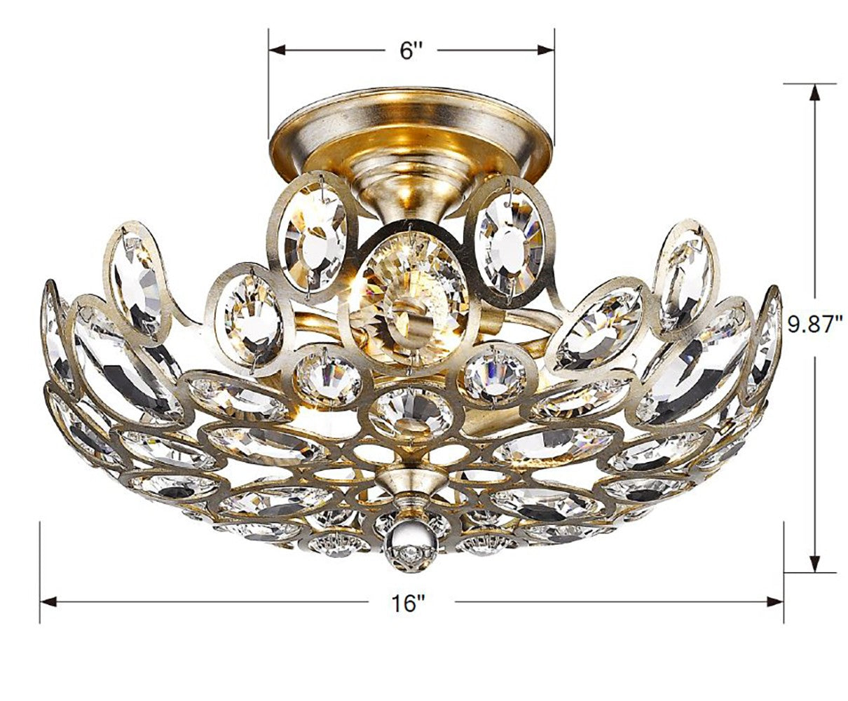 Sterling 3 Light Distressed Twilight Semi Flush Mount 7583-DT