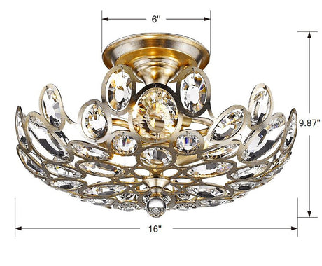 Sterling 3 Light Distressed Twilight Semi Flush Mount 7583-DT