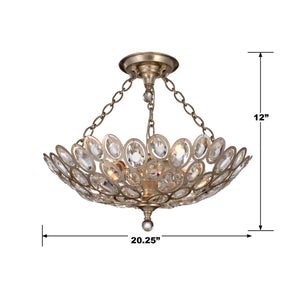 Sterling 3 Light Distressed Twilight Semi Flush Mount 7584-DT_CEILING
