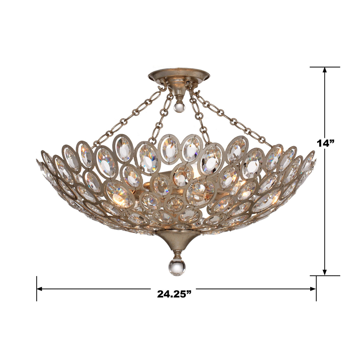 Sterling 5 Light Distressed Twilight Semi Flush Mount 7587-DT_CEILING