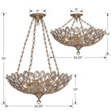 Sterling 5 Light Distressed Twilight Chandelier 7587-DT