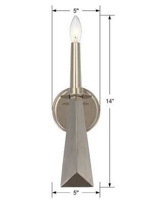 Palmer 1 Light Polished Nickel Sconce 7591-PN