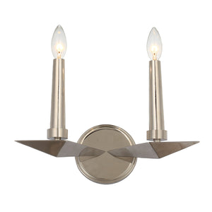 Palmer 2 Light Polished Nickel Sconce 7592-PN
