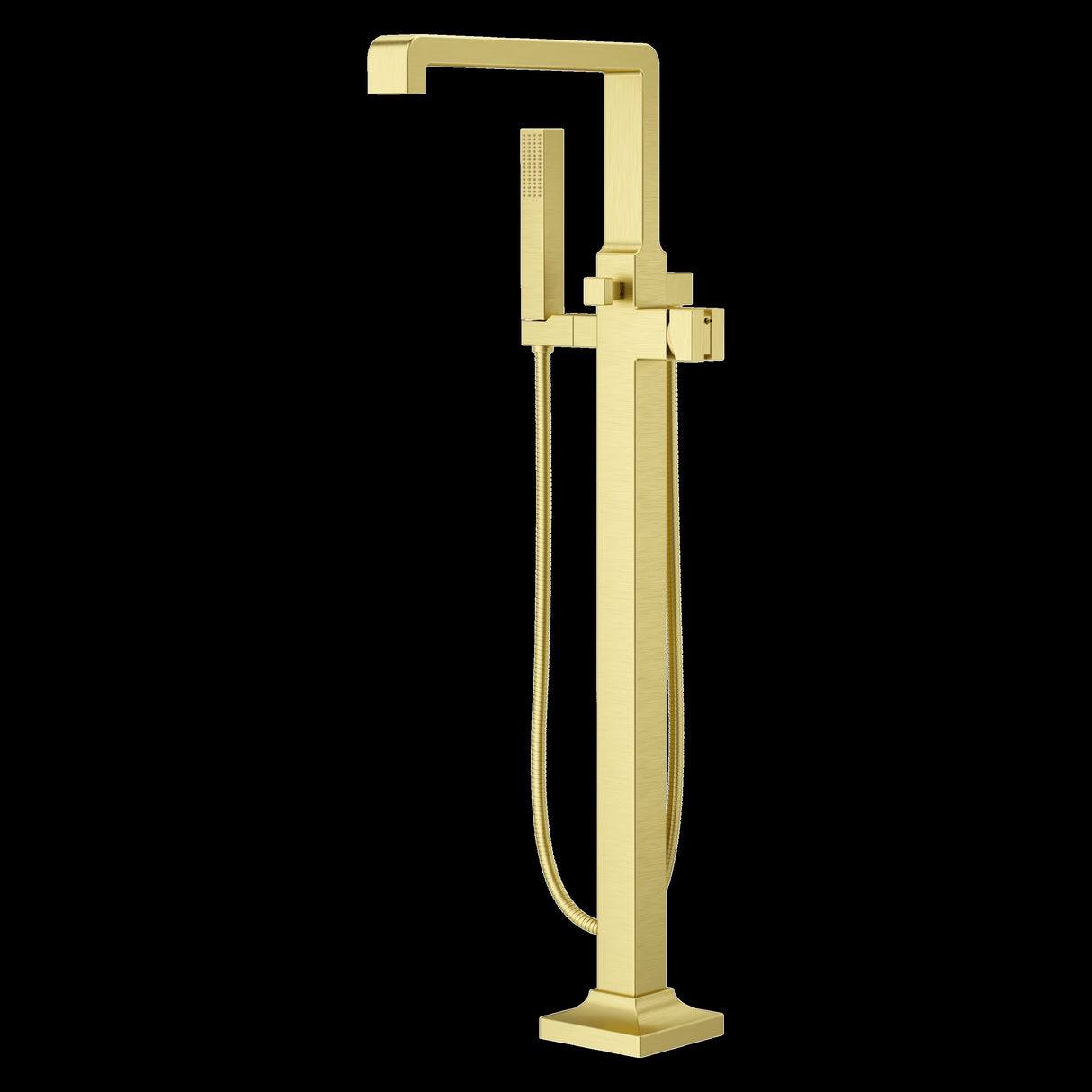 Verve Free Standing Tub Filler without Handles in Brushed Gold