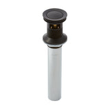 Push and Seal All Metal Drain in Matte Black