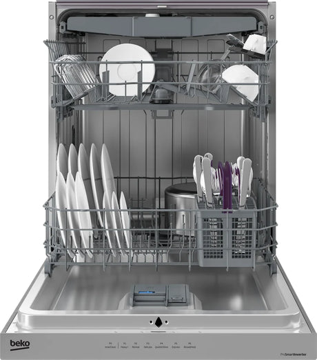 Beko DUT36522X 24 Inch Built-In Full Console Dishwasher with 15 Place Settings, CornerIntense®, EverClean™ Filter, Sanitize Feature, Stainless Steel Tall Tub, Full-size Third Rack, Dirt/Turbidity Sensor, NSF Certified Rinse