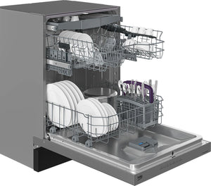 Beko DUT36522X 24 Inch Built-In Full Console Dishwasher with 15 Place Settings, CornerIntense®, EverClean™ Filter, Sanitize Feature, Stainless Steel Tall Tub, Full-size Third Rack, Dirt/Turbidity Sensor, NSF Certified Rinse