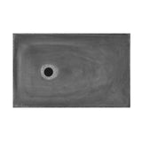 Lisse 24" Rectangle Concrete Wall-Mount Bathroom Sink in Dark Grey