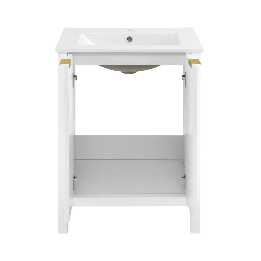 Bastille 24" Bathroom Vanity in White