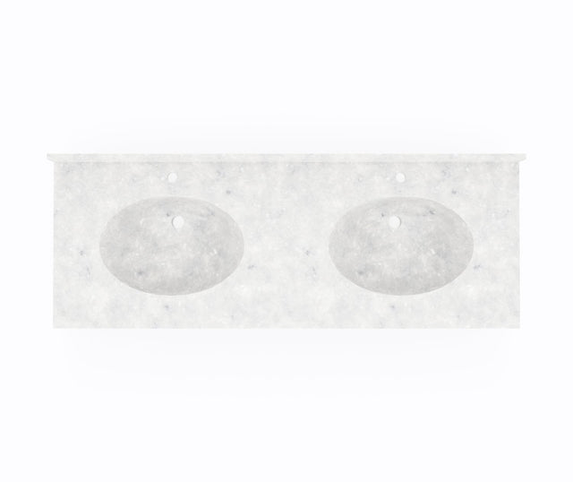 Swanstone CH2B2273 Chesapeake 22 x 73 Double Bowl Vanity Top in Ice CH022732B.130