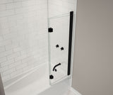 MAAX 138600-900-340-000 Axial Access 42 x 56 in. 6 mm Pivot Tub Screen for Alcove Installation with Clear glass in Matte Black