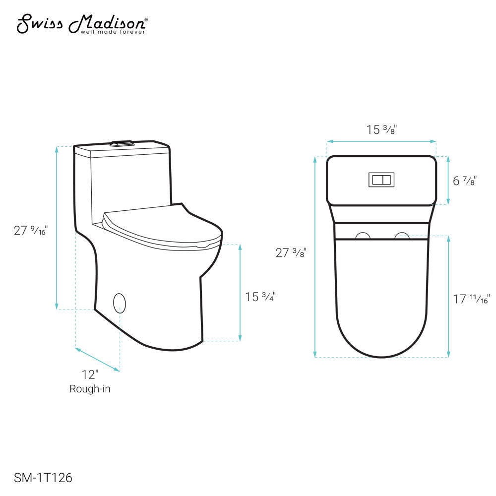 Daxton One-Piece Elongated Dual-Flush Toilet 1.1/1.6 gpf