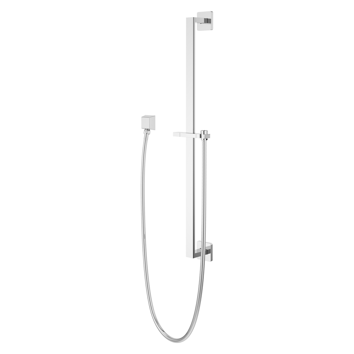 Modern Square Adjustable Slide Bar Kit in Polished Chrome