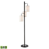 Elk 77101-LED Uprising 72'' High 3-Light Floor Lamp - Black - Includes LED Bulbs
