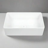 PoshHaus 33" Single Basin Fireclay Farmhouse Kitchen Sink in Glossy White