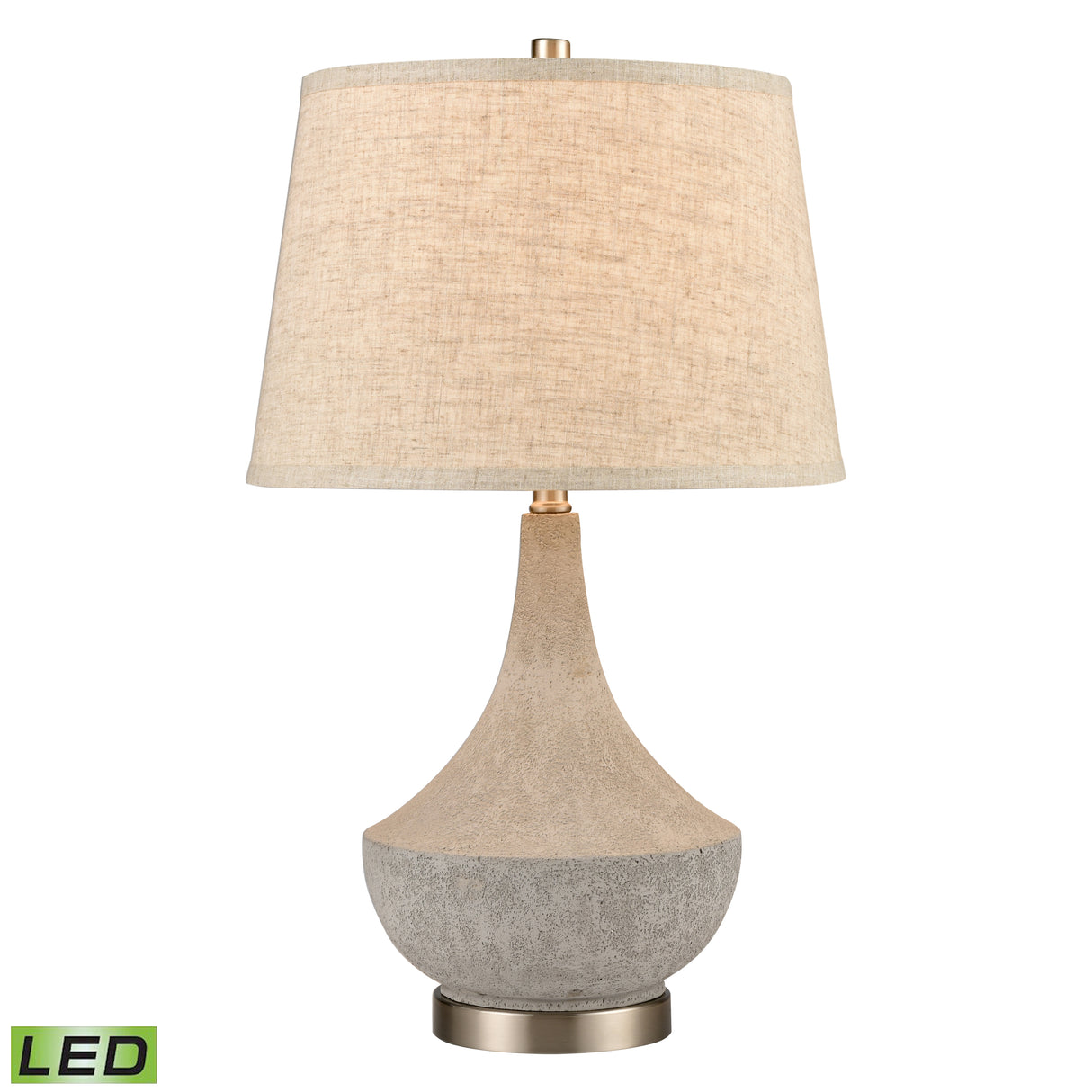 Elk 77196-LED Wendover 25'' High 1-Light Table Lamp - Polished Concrete - Includes LED Bulb