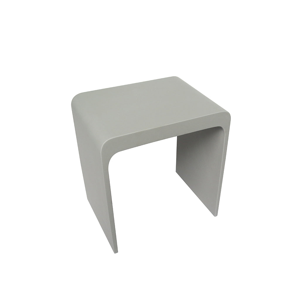 DAX Solid Surface Bathroom Stool - Matte Gray (DAX-ST-04-G) DAX-ST-04-G