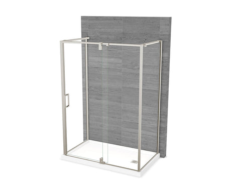 MAAX 137873-900-305-000 ModulR 60 x 36 x 78 in. 8mm Pivot Shower Door for Wall-mount Installation with Clear glass in Brushed Nickel