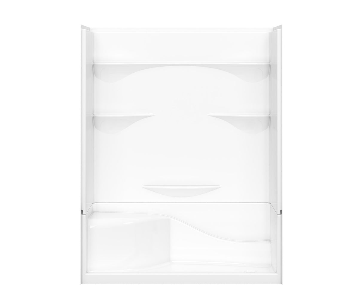 MAAX 141425-000-002-000 Olio Smooth 60 x 30 AcrylX Direct-to-Stud Three-Piece Wall Kit