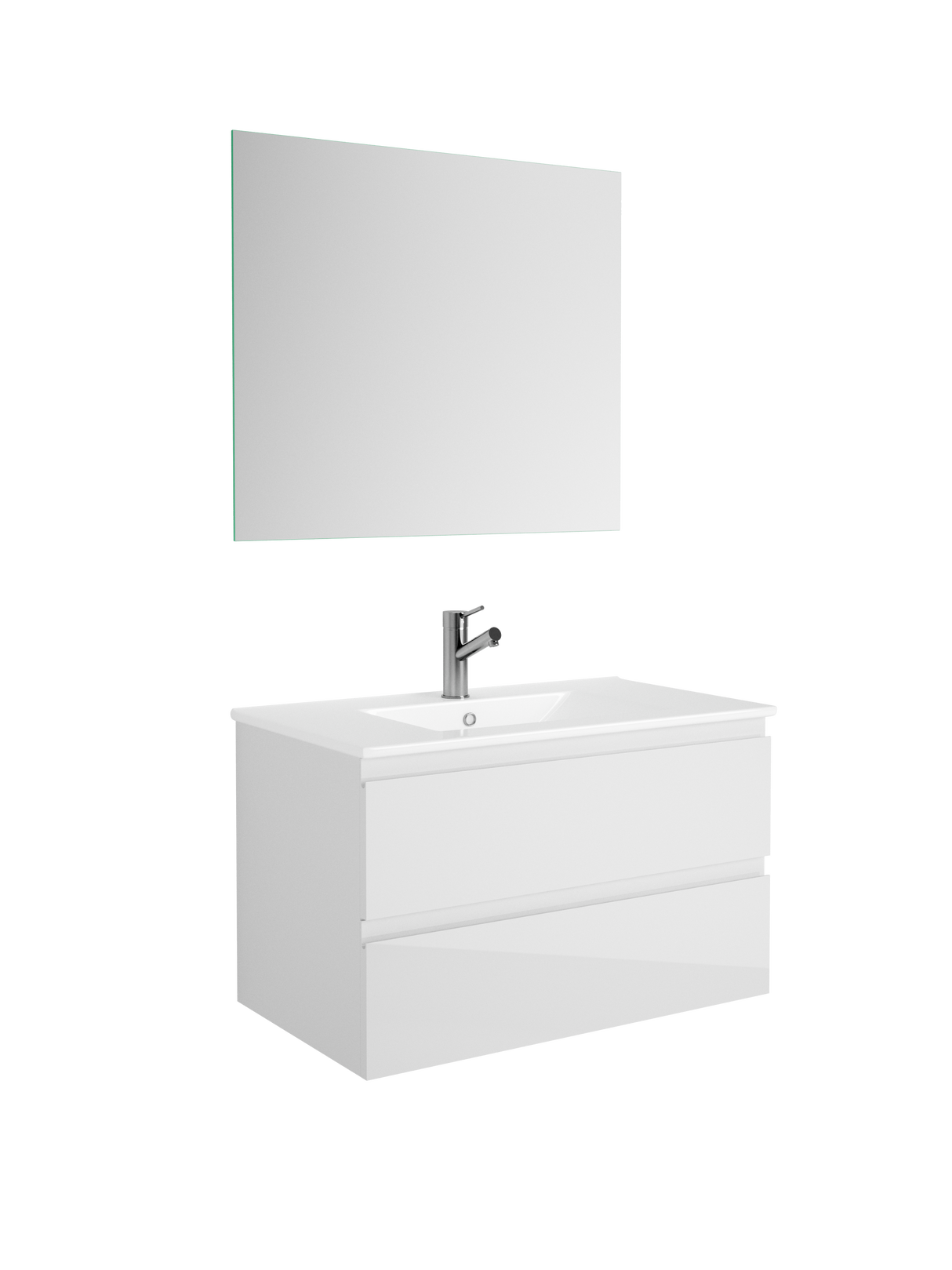 DAX Pasadena Engineered Wood and Porcelain Onix Basin with Vanity Cabinet, 32", White DAX-PAS013211-ONX