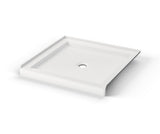 MAAX 410000-541-001-000 B3Round 3636 Acrylic Alcove Shower Base in White with Anti-slip Bottom with Center Drain