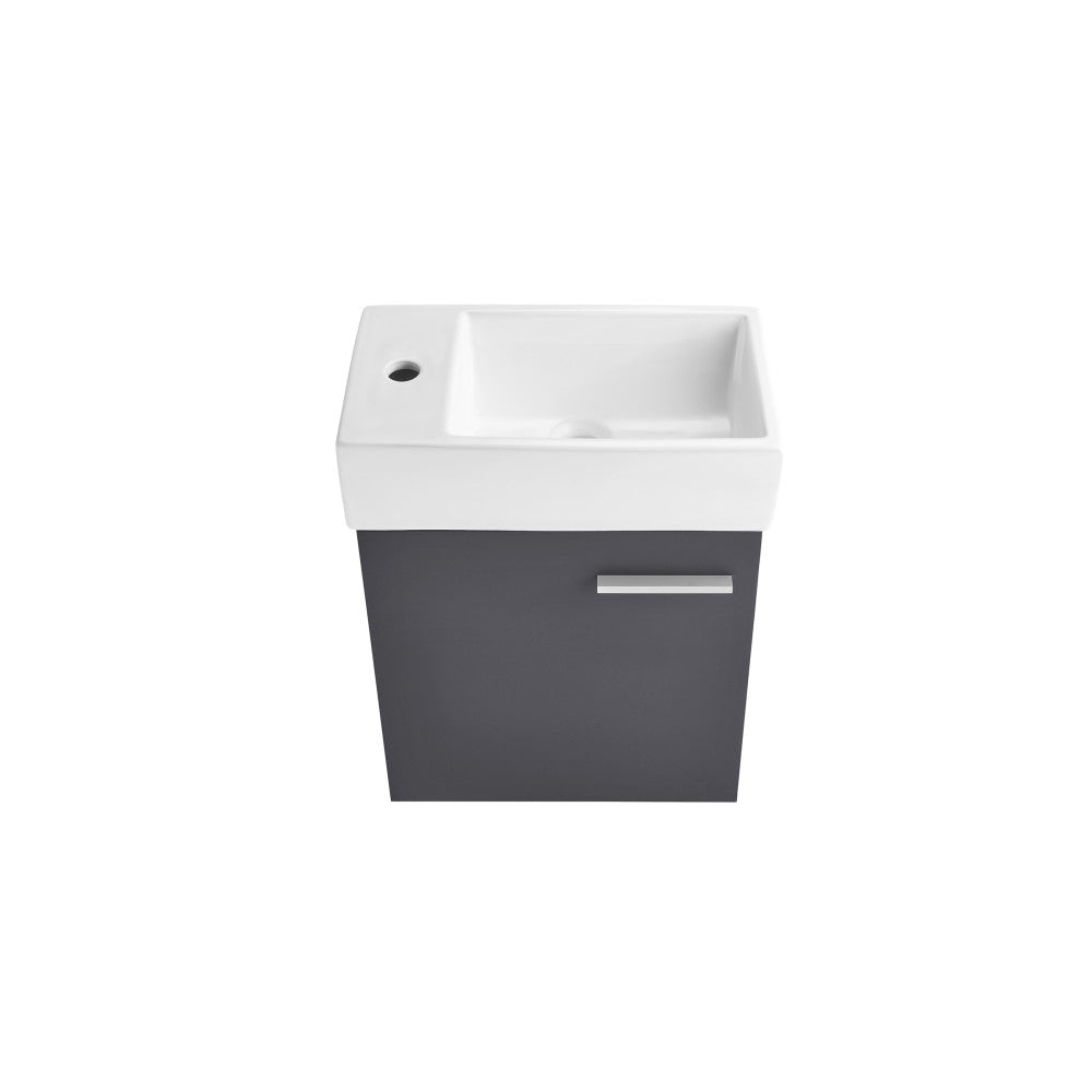 Colmer 18" Wall-Mounted Bathroom Vanity in Slate