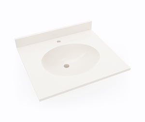 Swanstone VT1B1931 Ellipse 19 x 31 Single Bowl Vanity Top in Bisque VT01931.018