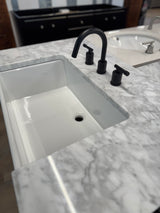36" River View Farmhouse Vanity Set in Coffee Bean with Marble Counter Top