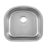 DAX Stainless Steel Single Bowl Undermount Kitchen Sink, Brushed Stainless Steel DAX-2321