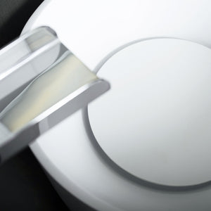 DAX Solid Surface Round Pedestal Freestanding Bathroom Basin, Matte White DAX-AB-1381