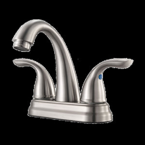 Pfirst Series 2-Handle 4" Centerset Bathroom Faucet in Brushed Nickel