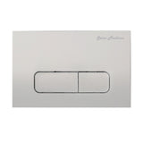 Wall Mount Dual Flush Actuator Plate with Rectangle Push Buttons in Matte Chrome