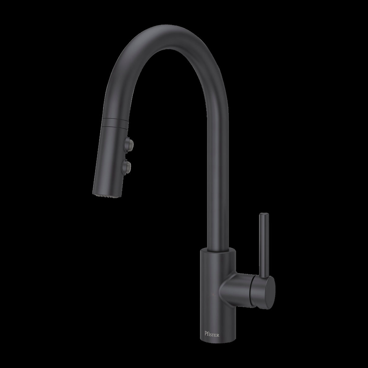 Stellen 1-Handle Pull-Down Kitchen Faucet in Matte Black