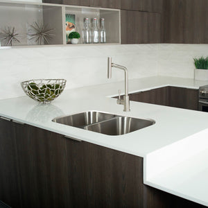 DAX Stainless Steel 50/ 50 Double Bowl Undermount Kitchen Sink, Brushed Stainless Steel DAX-2918