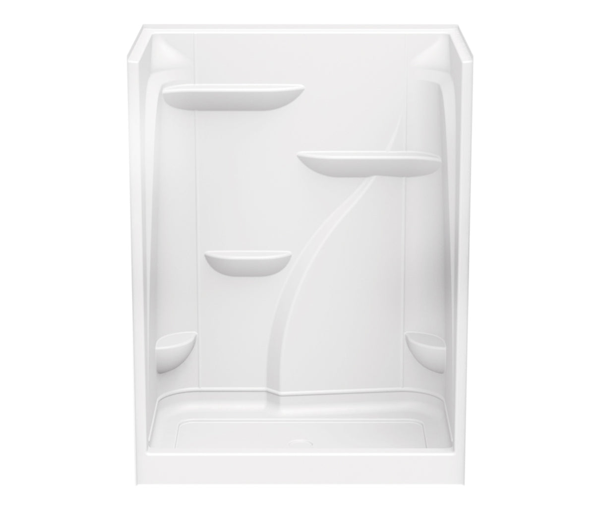 MAAX 103676-000-001-000 E160 60 x 37 Acrylic Alcove Center Drain One-Piece Shower in White