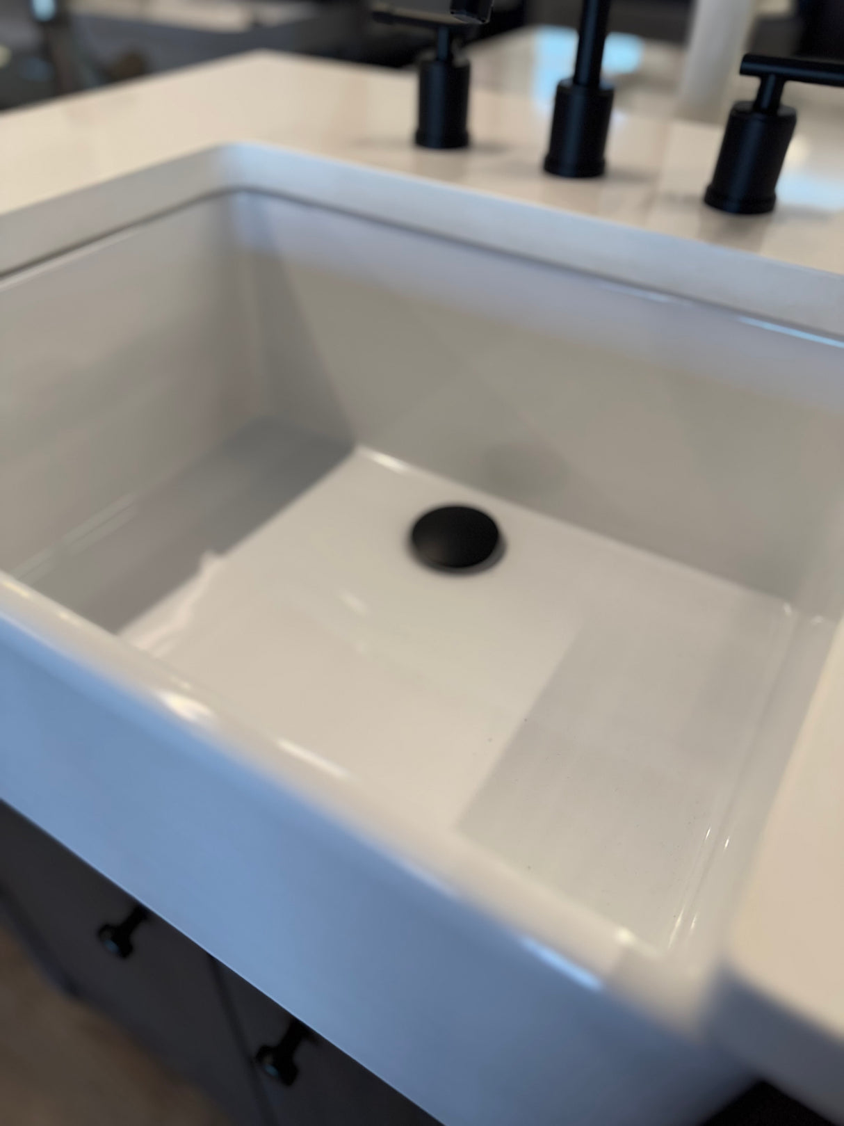 30" River View Farmhouse Vanity in Coffee Bean Set with Quartz Counter Top