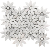 Roca Tile Usa Inc Elegant Ideas Rockart Daisy Flower Marble Natural Stone Mosaic. 1 Sheet = .83 Sq. Ft.