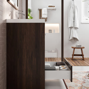 Lugano 30 in. Rosewood Single Sink Bath Vanity with Acrylic Top and Integrated Sink