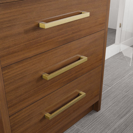 Curio 30 in. Walnut Single Sink Bath Vanity with Carrara Quartz Top and Undermount Porcelain Sink